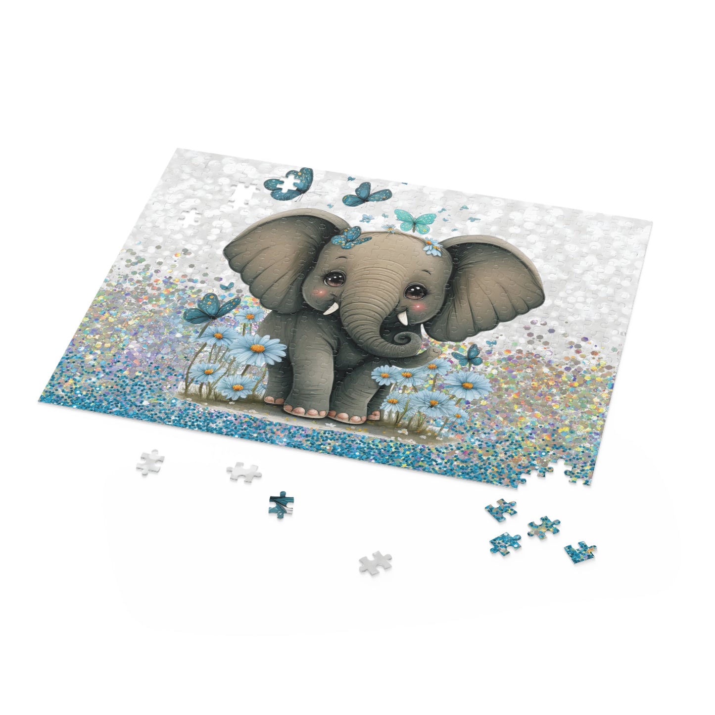 Personalised/Non-Personalised Puzzle, Elephant (120, 252, 500-Piece)