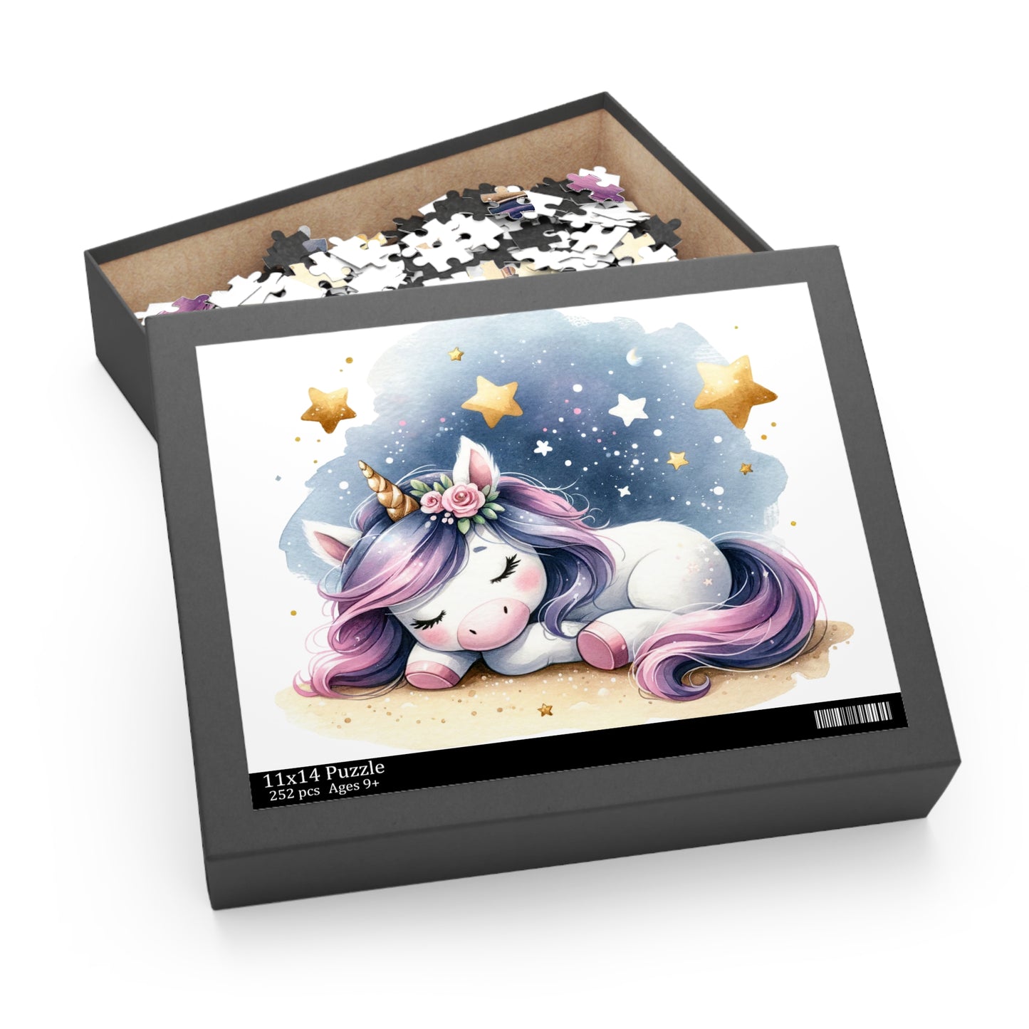 Personalised/Non-Personalised Puzzle, Unicorn (120, 252, 500-Piece)