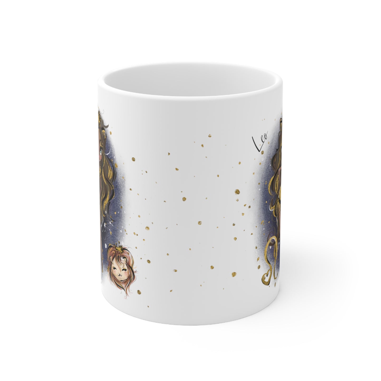 Personalised/Non Personalised Zodiac Sign, Leo, Ceramic Mug 11oz