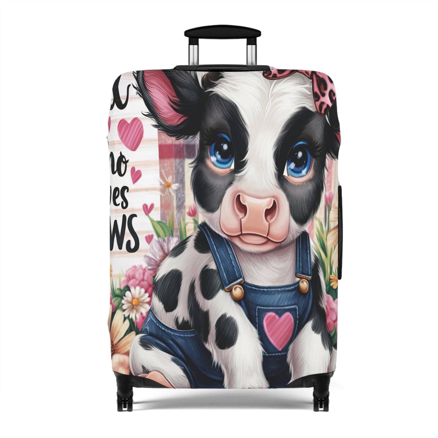 Luggage Cover, Just a Girl who Loves Cows, awd-3089