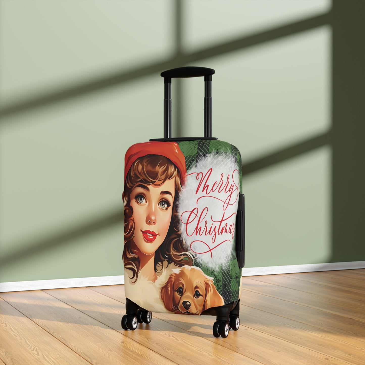 Luggage Cover, Vintage Christmas, awd-734