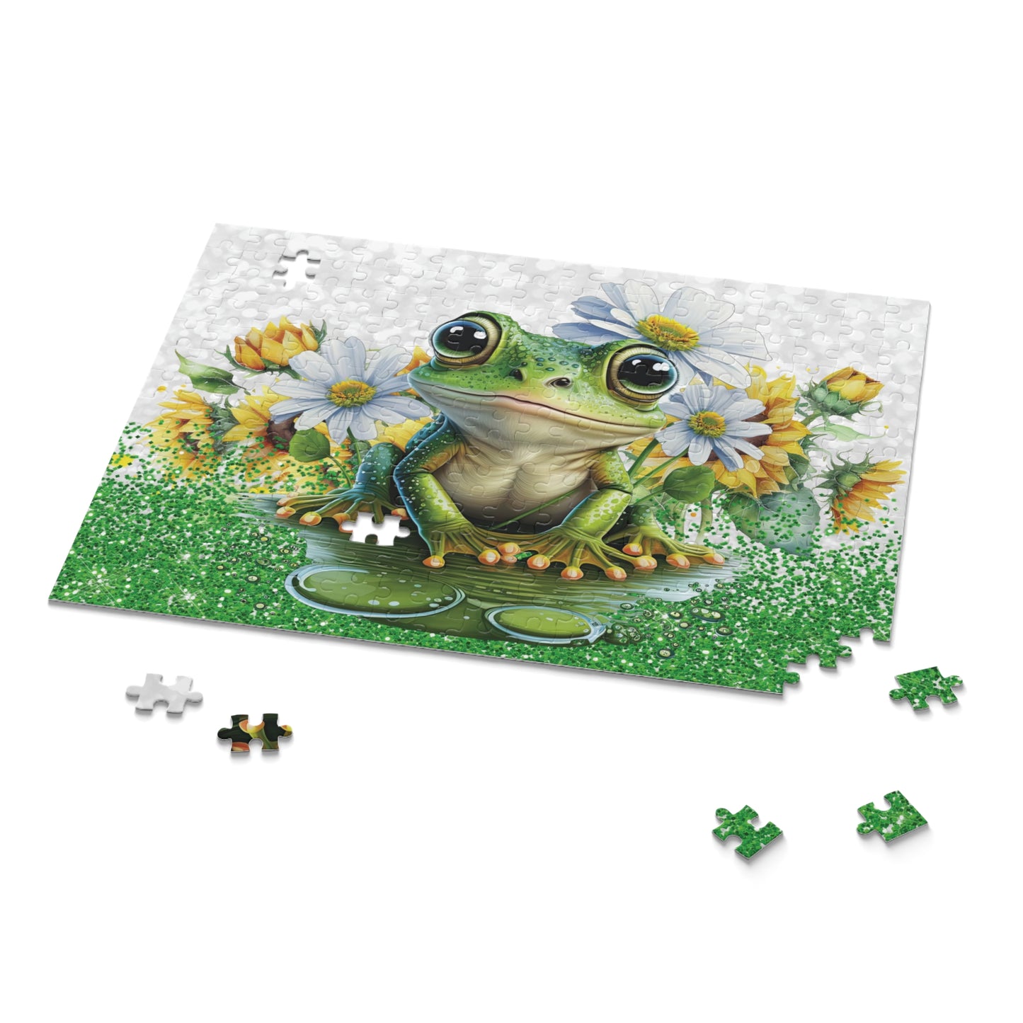 Personalised/Non-Personalised Puzzle, Frog (120, 252, 500-Piece)