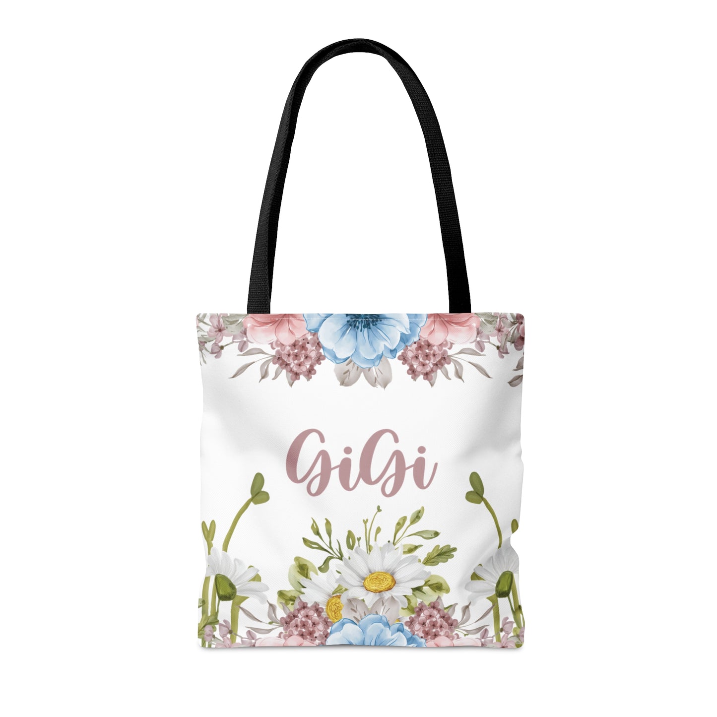 Personalised/Non-Personalised Tote Bag, Floral, GiGi, Tote bag