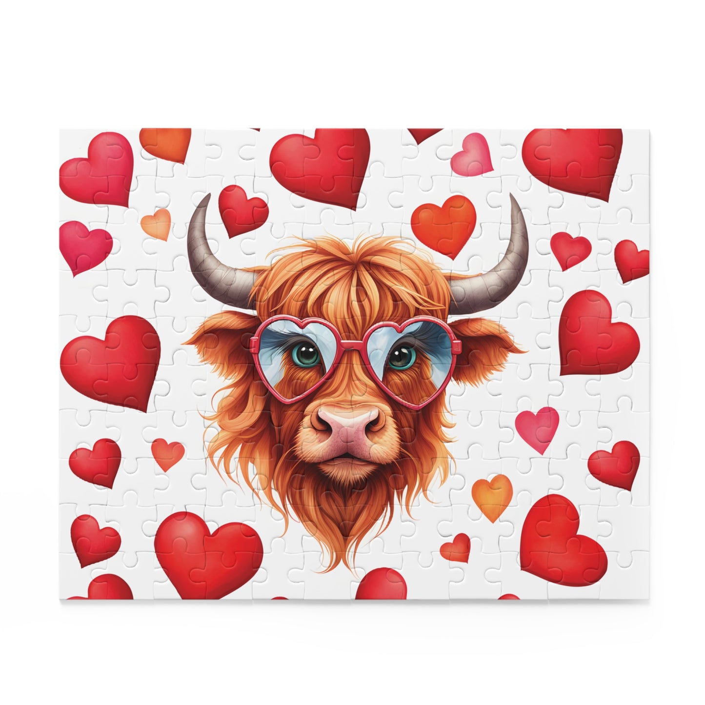 Personalised/Non-Personalised Puzzle, Highland Cow (120, 252, 500-Piece)