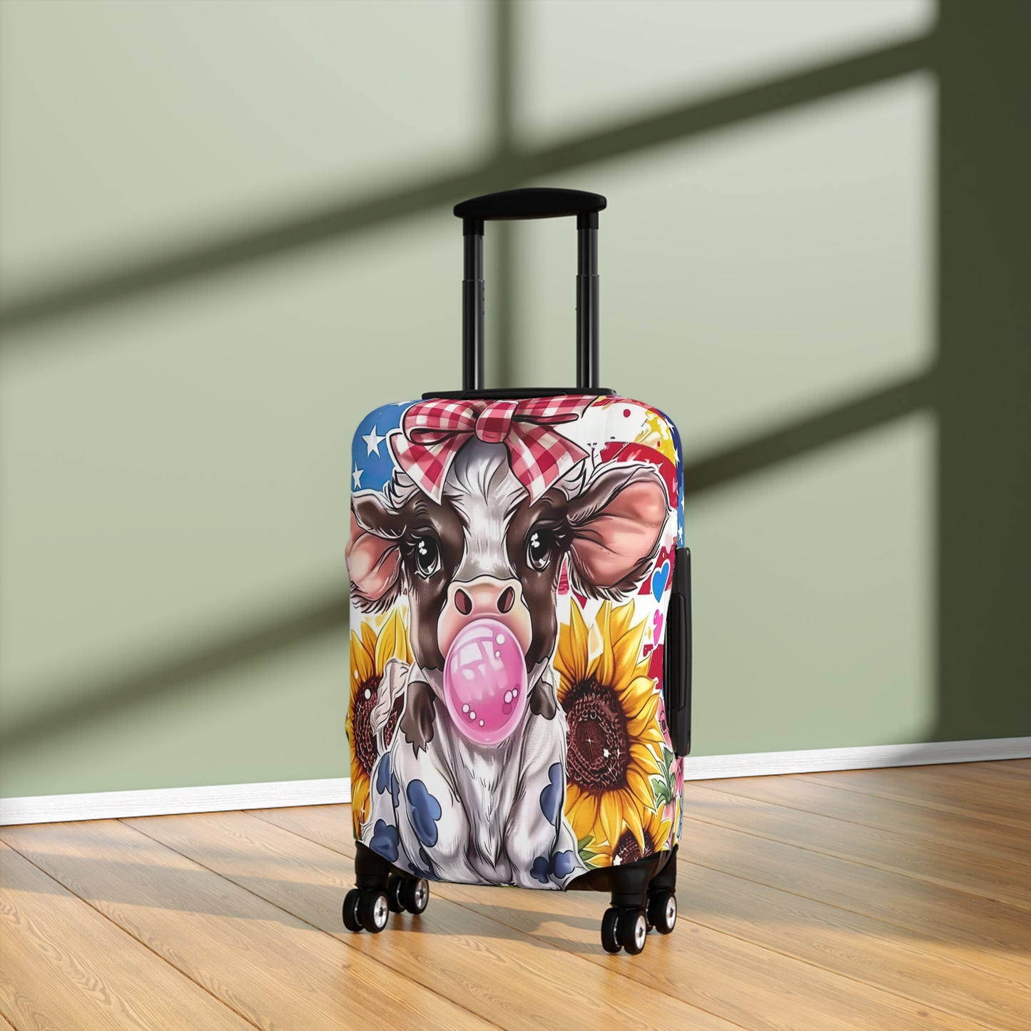 Luggage Cover, Sunflowers, Highland Cow, awd-3101