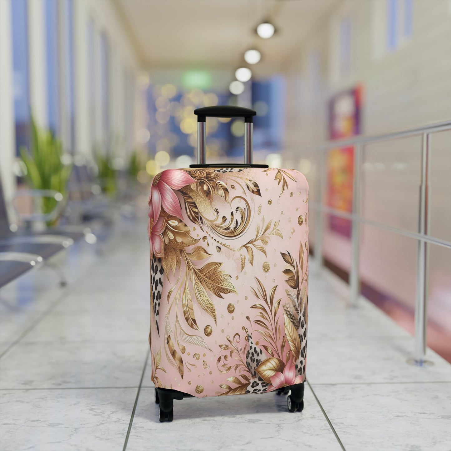 Luggage Cover, Floral Leopard, awd-3081