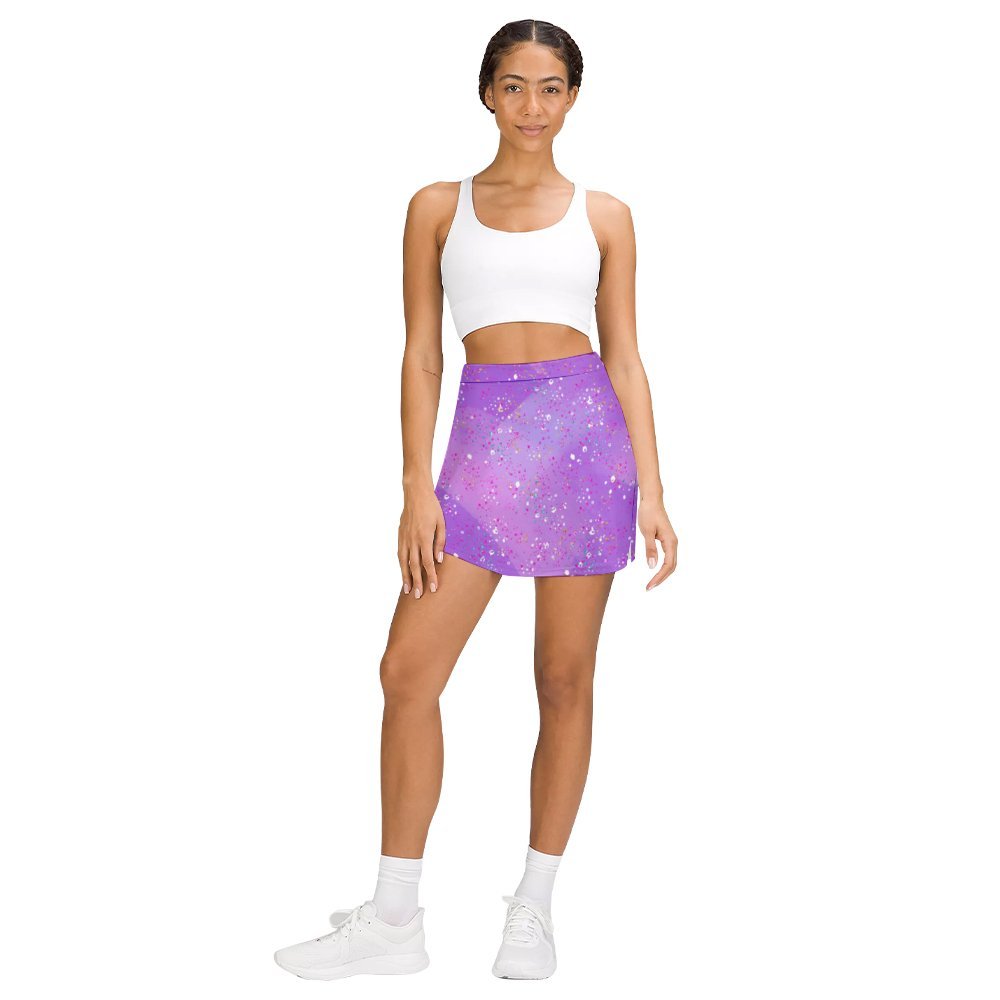 Purple A-Line Skirt with Pocket Light proof trouser skirt