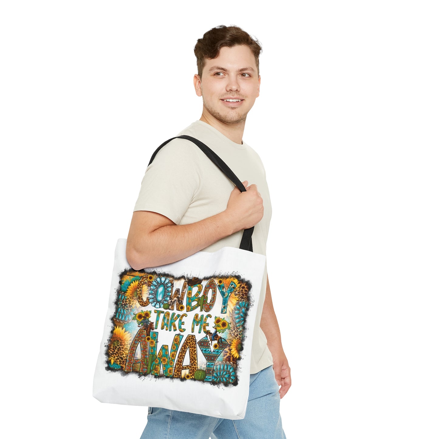 Tote Bag, Western, Cowboy take me away