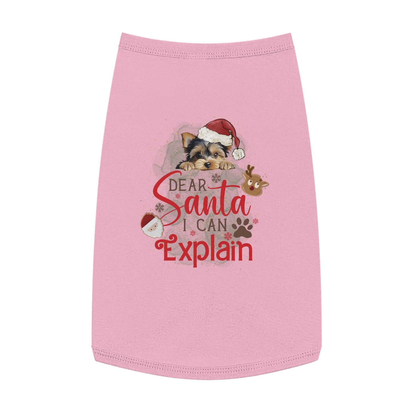 Pet Tank Top, Santa I Can Explain, Christmas Pet Tank Top