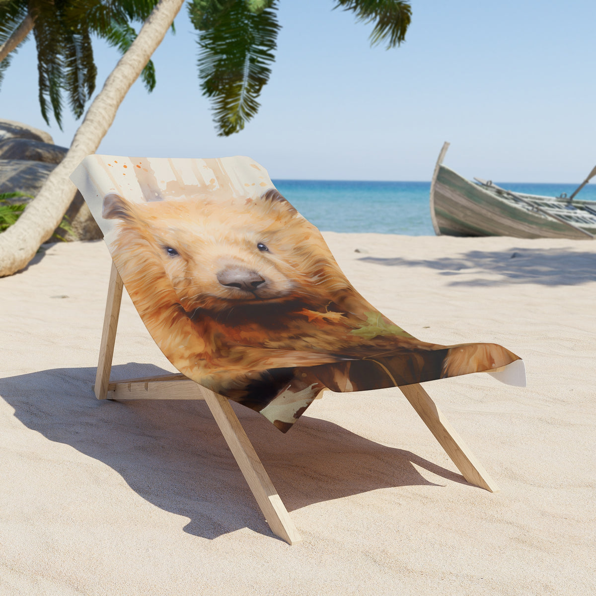 Beach Towel, Australian Animals, Wombat, Polycotton Towel, 2 sizes Available