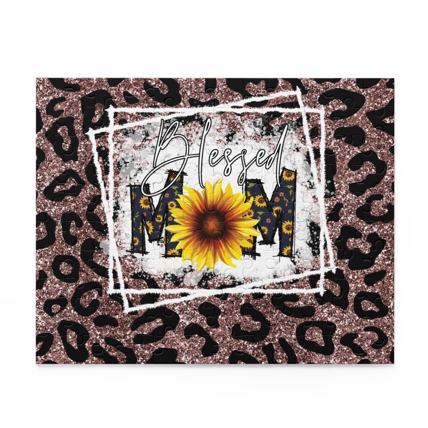 Personalised/Non-Personalised Puzzle, Sunflower, Mum, Mom (120, 252, 500-Piece)