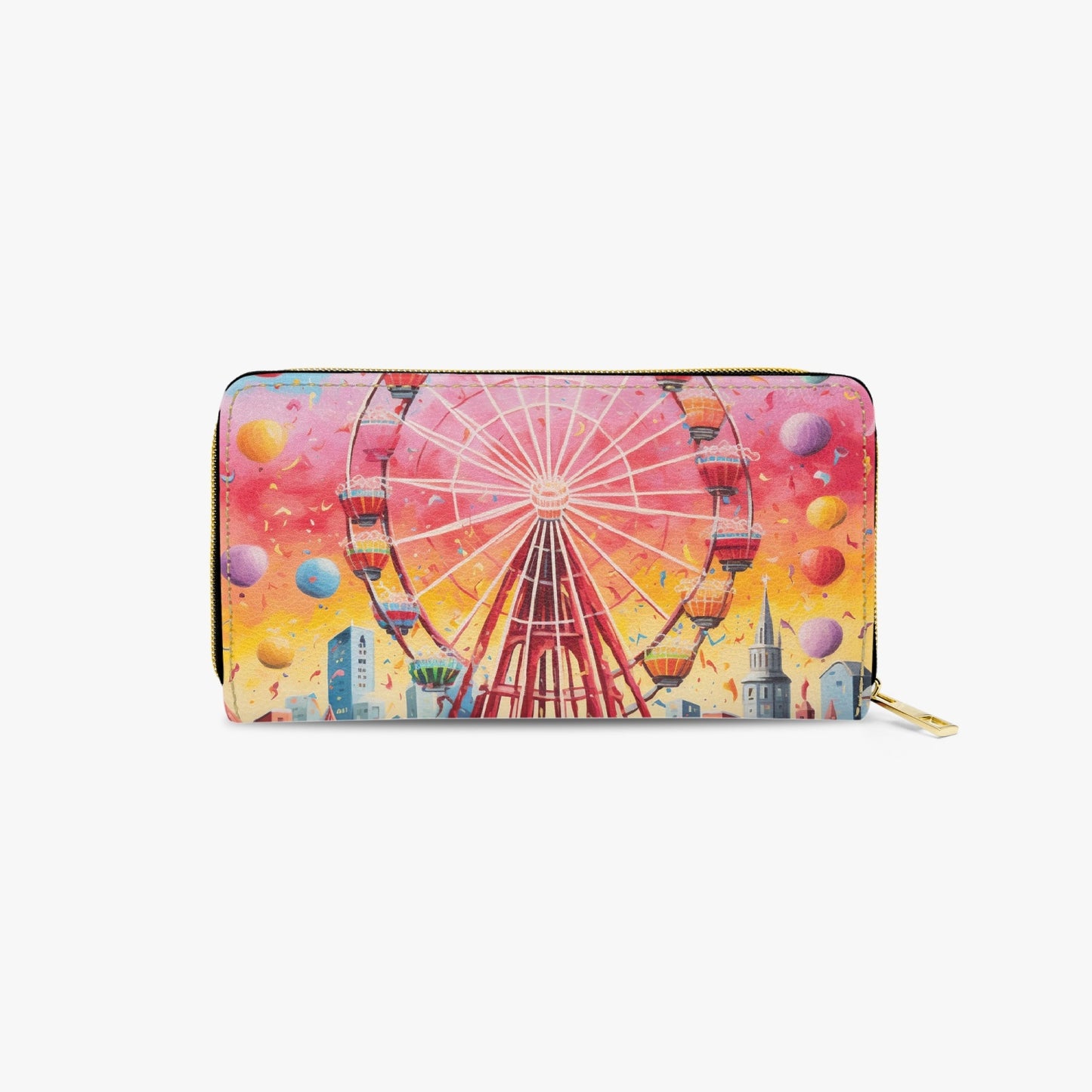 Long Type Zipper Purse - Carnival Carousel