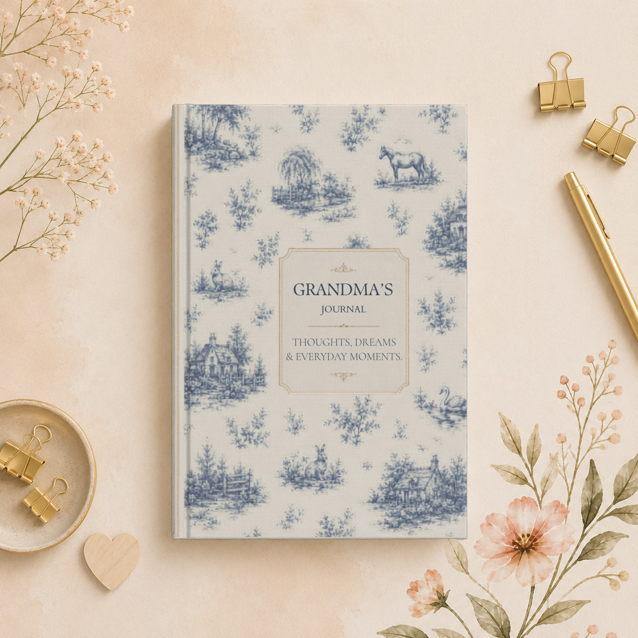 Personalized Journal, Customizable Hardcover Notebook, Vintage Style Diary with Lined Pages, Elegant Gift, Thoughtful Keepsake