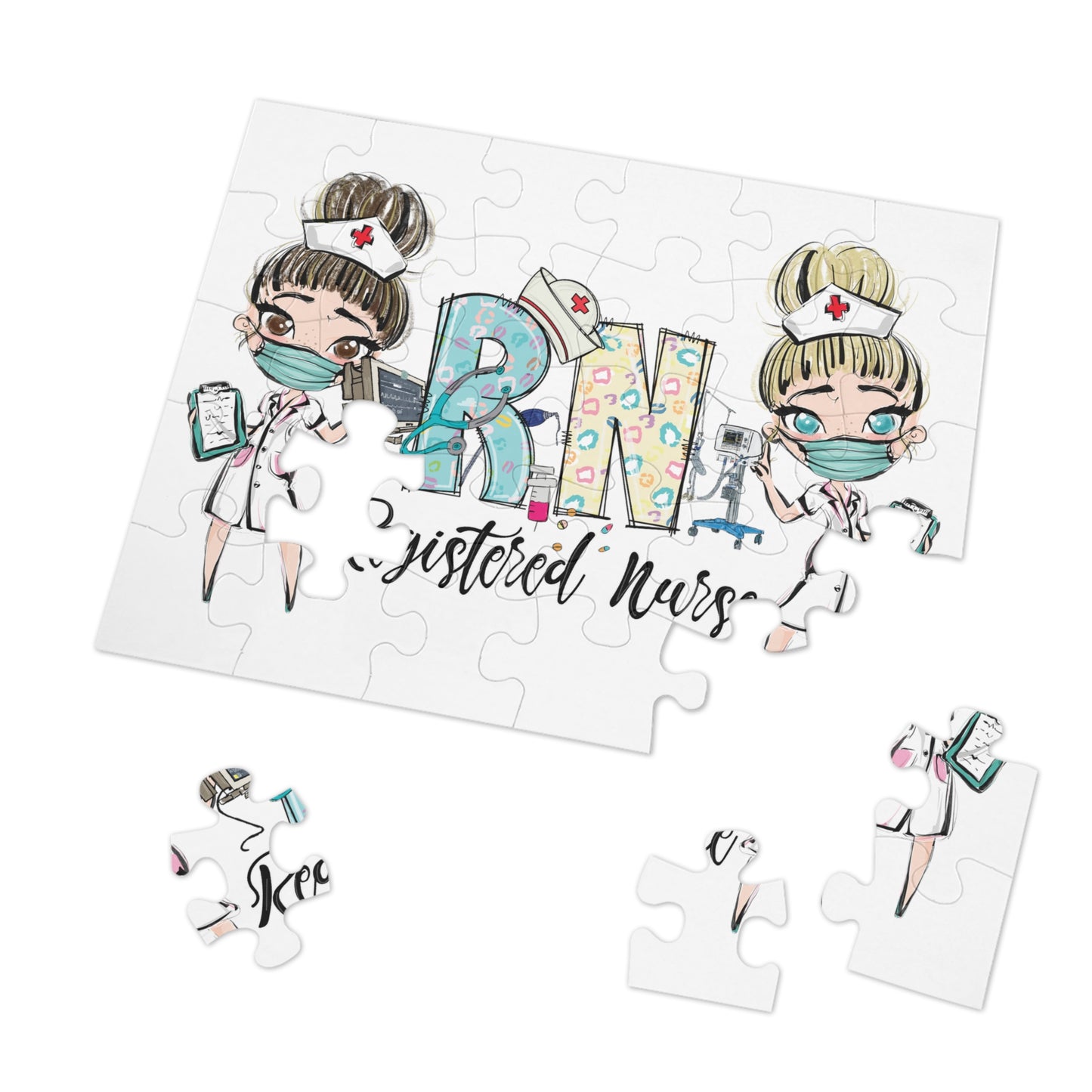 Puzzle, Nurse, RN Nurse, Registered Nurse, Personalised/Non-Personalised (30, 110, 252, 500,1000-Piece) awd-638