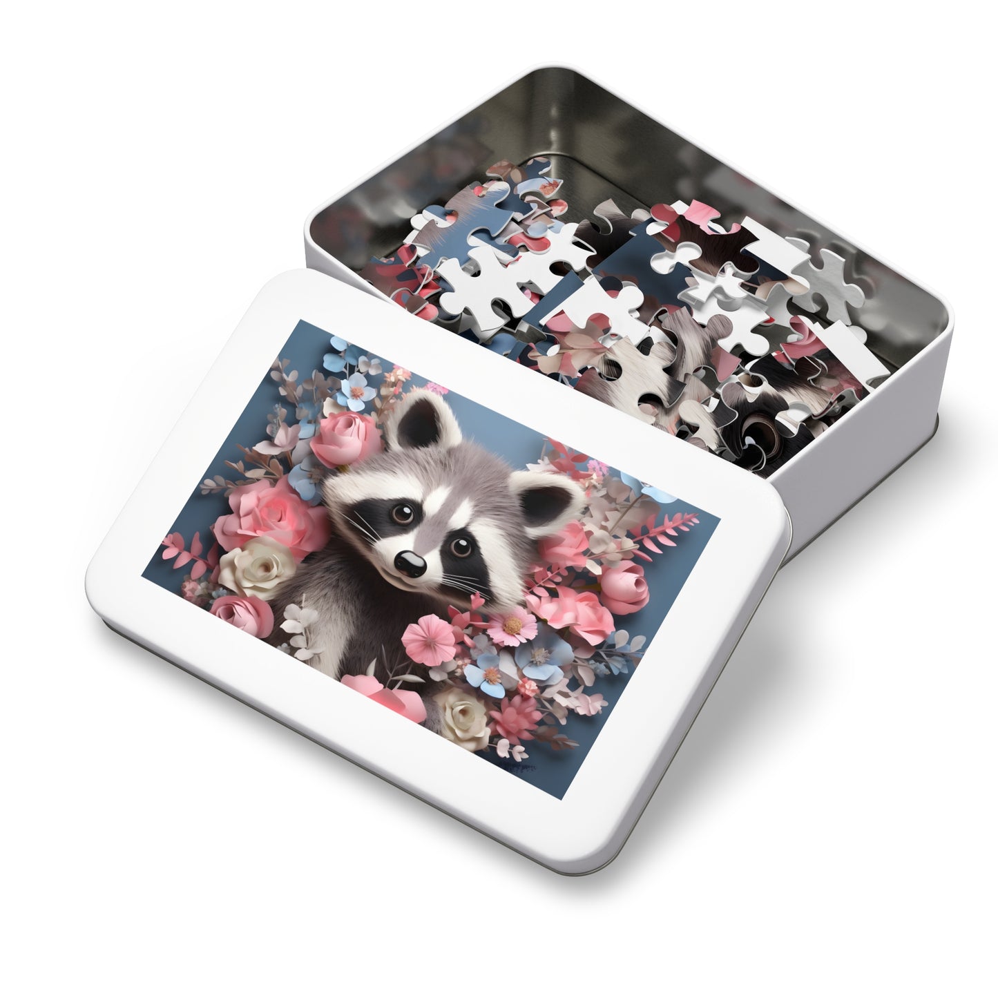 Puzzle, Racoon, Personalised/Non-Personalised (30, 110, 252, 500,1000-Piece) awd-563