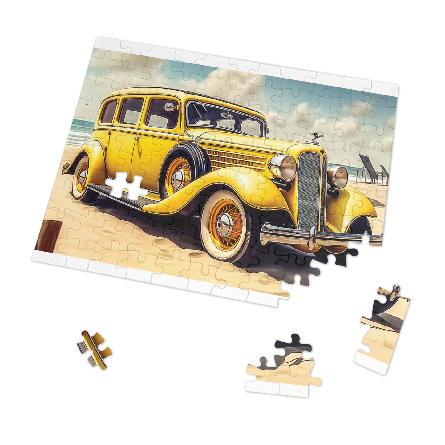 Jigsaw Puzzle, Vintage Car, Personalised/Non-Personalised (30, 110, 252, 500,1000-Piece)