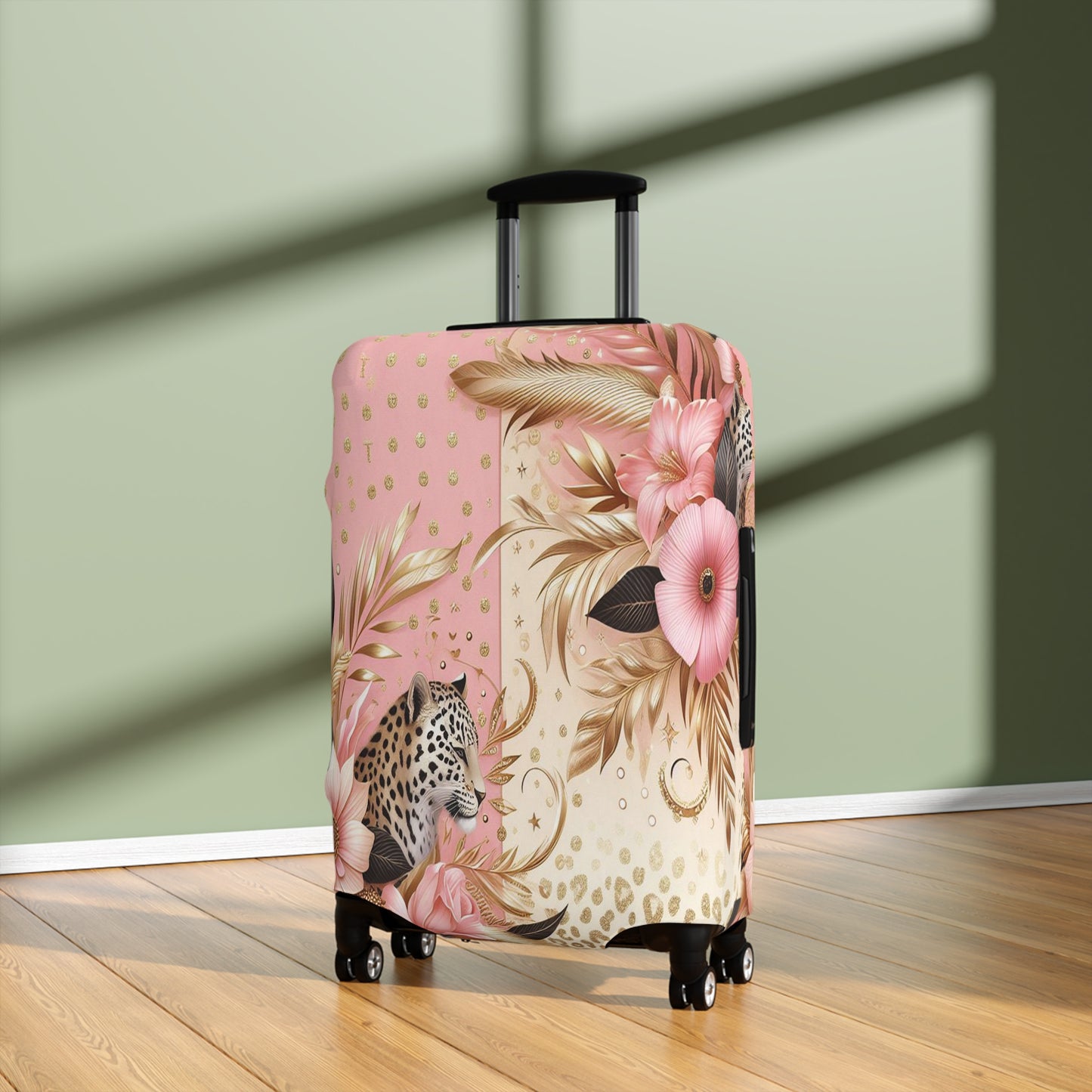 Luggage Cover, Floral Leopard, awd-3079