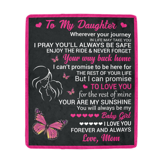 To My Daughter Ultra-Soft Micro Fleece Blanket 50"x60" (Thick)