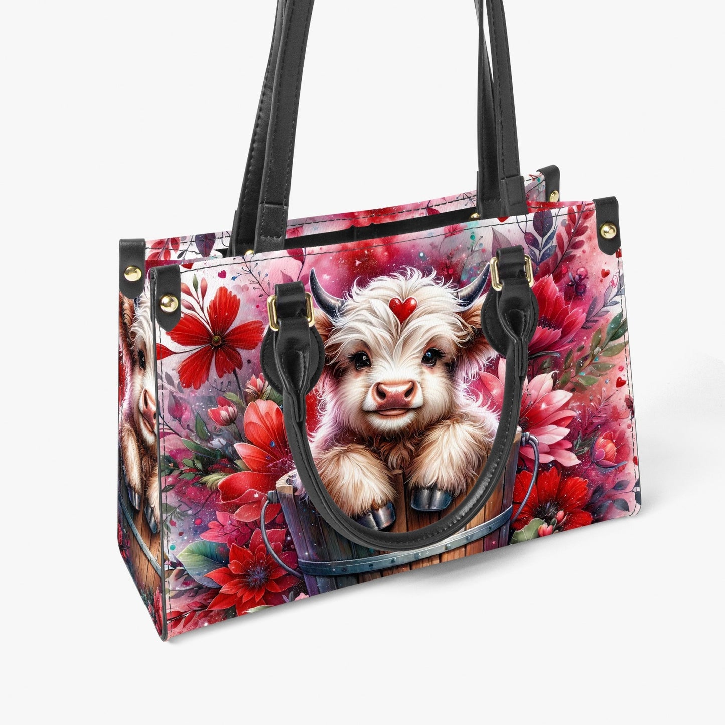 Women's Tote Bag - Long Strap - Highland Cow