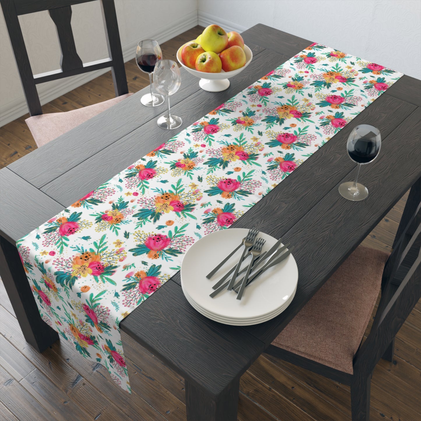 Australian Floral Table Runner, Cotton Twill and Poly Available