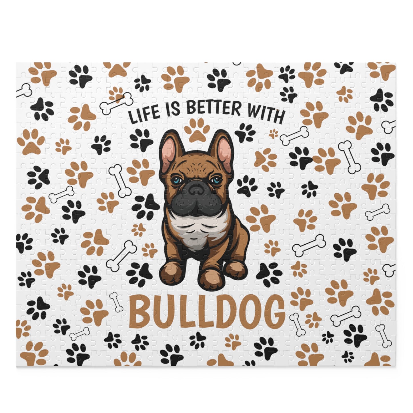 Puzzle, Life is Better with a Bulldog (120, 252, 500-Piece) awd-609