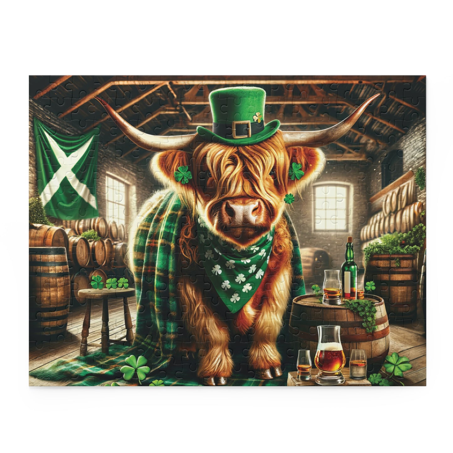 Puzzle,  Highland Cow (120, 252, 500-Piece) awd-662