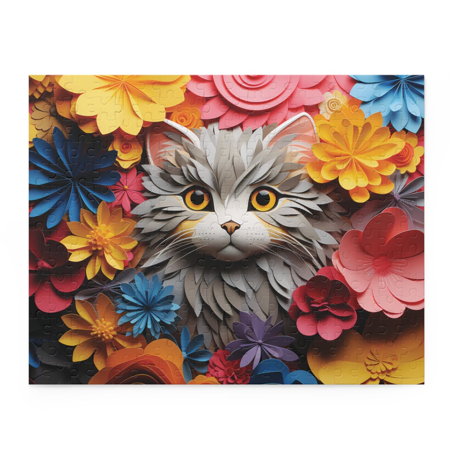 Personalised/Non-Personalised Puzzle, Cat (120, 252, 500-Piece)