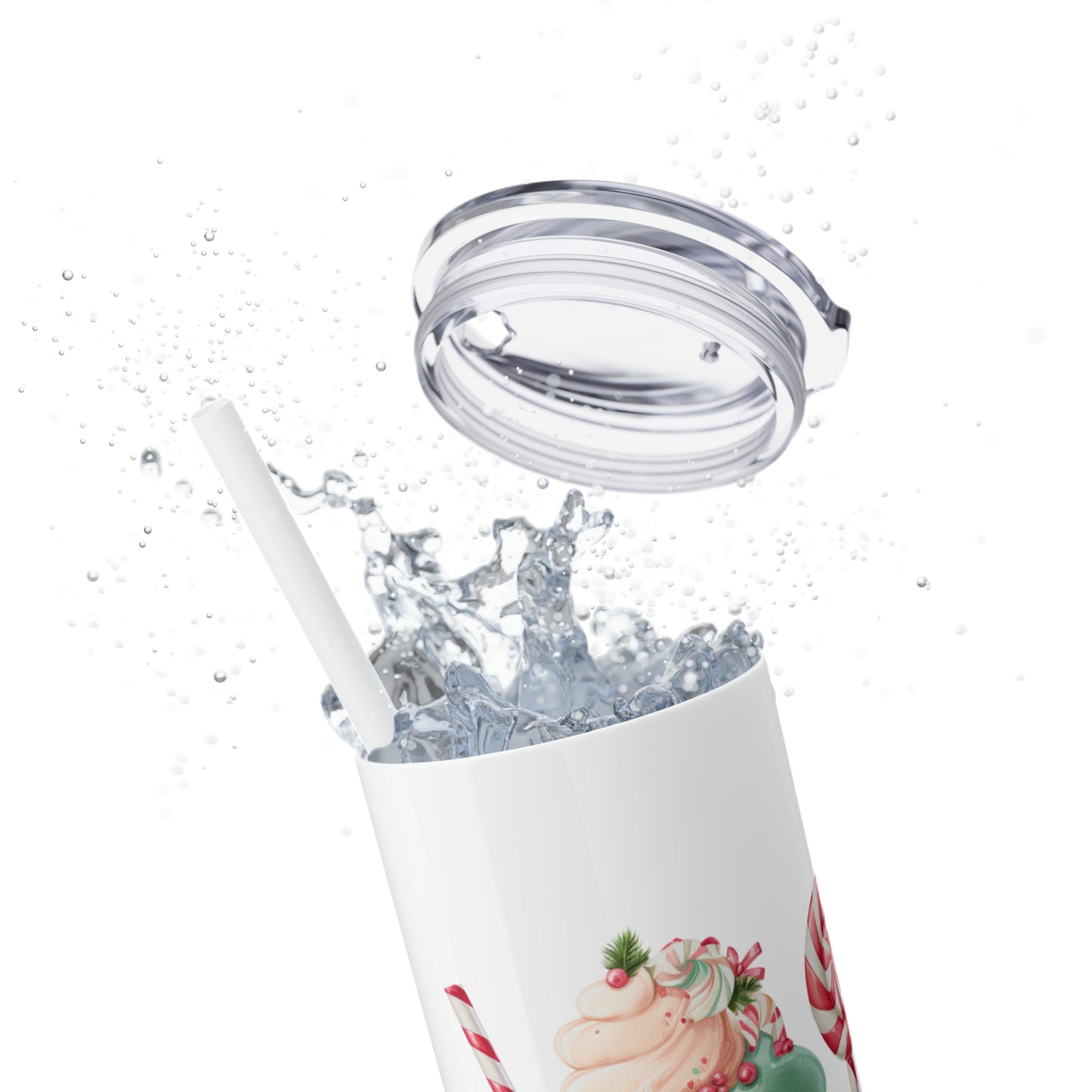 Skinny Tumbler with Straw, 20oz, Sweet Treat