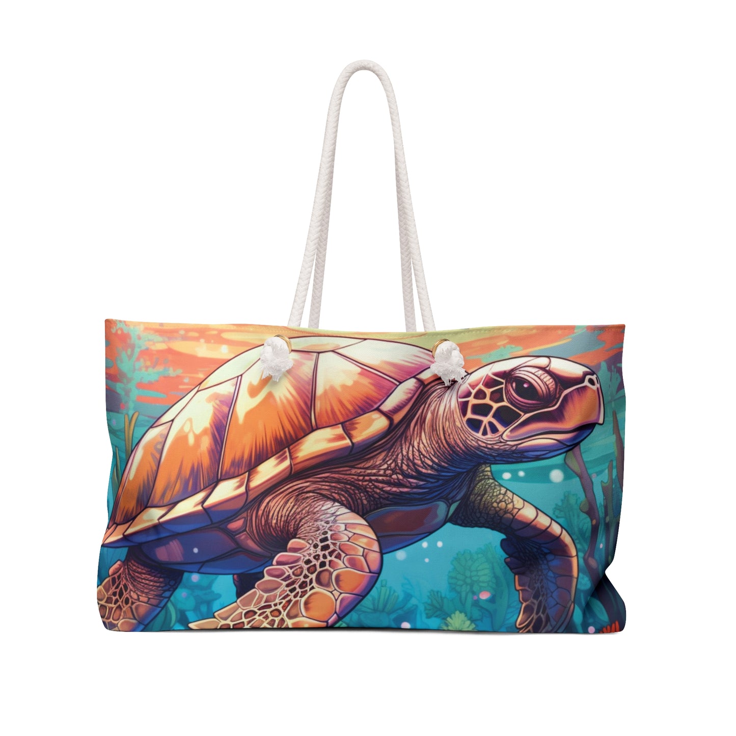 Weekender Bag, Turtle, Large Weekender Bag, Beach Bag