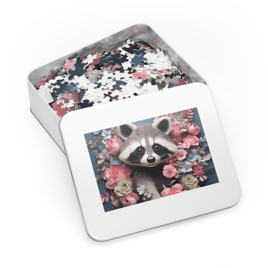 Jigsaw Puzzle, Racoon, Personalised/Non-Personalised (30, 110, 252, 500,1000-Piece)