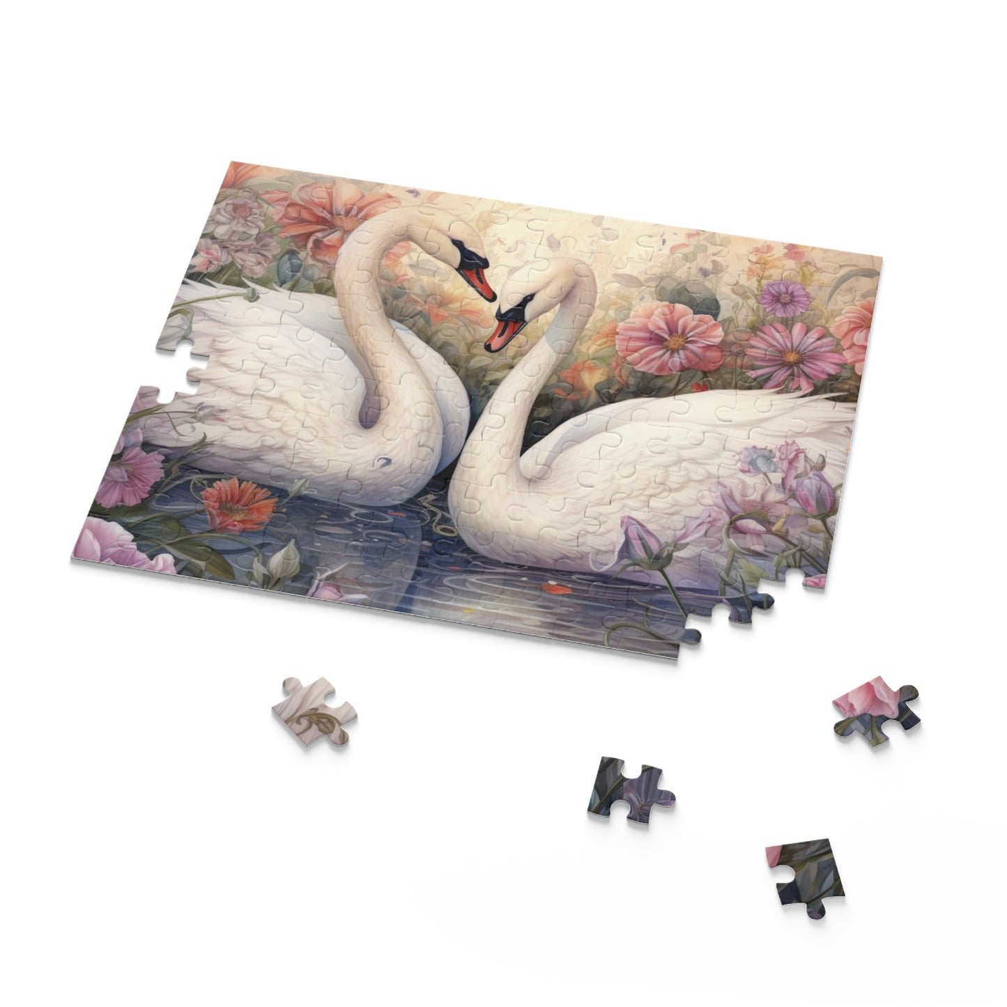 Personalised/Non-Personalised Puzzle, Swan (120, 252, 500-Piece)