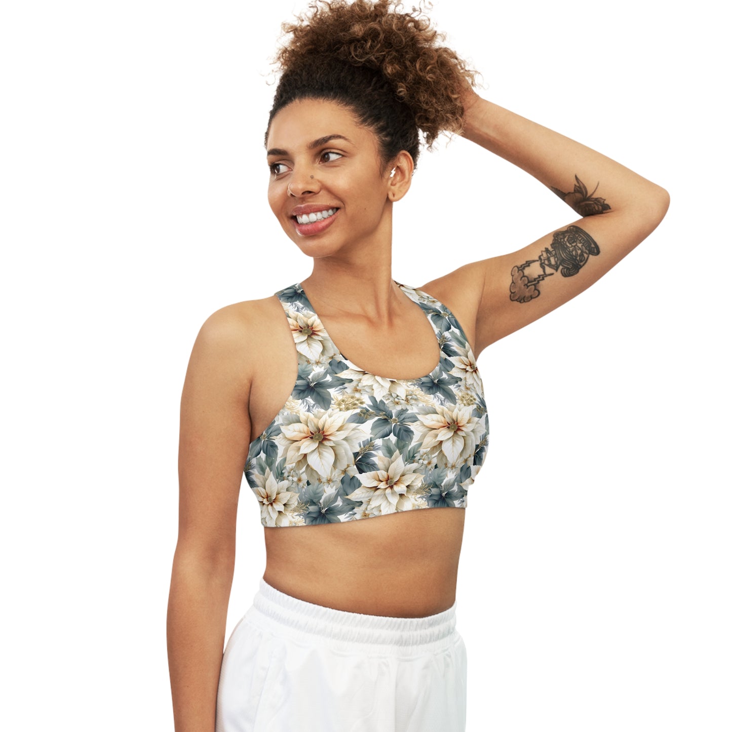 Seamless Sports Bra Poinsettia