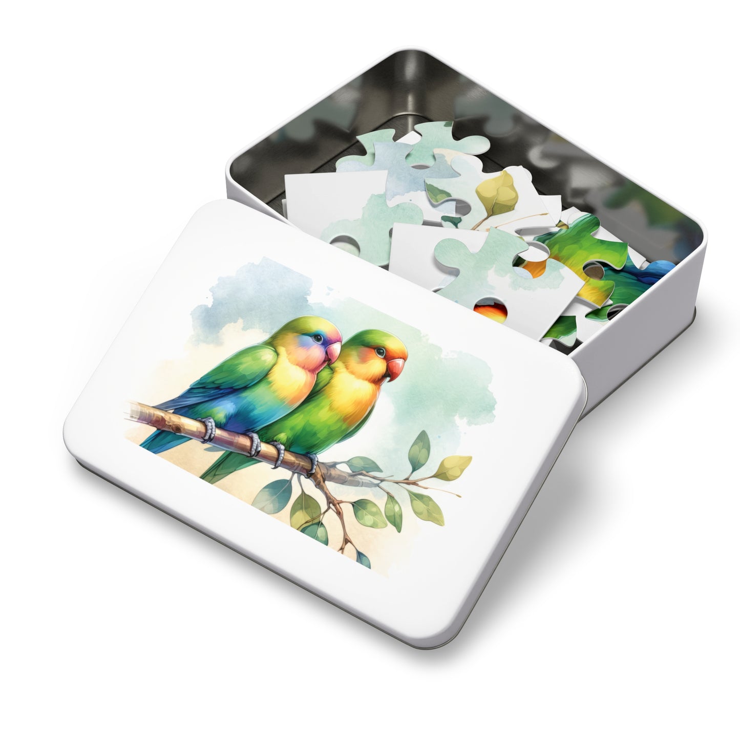 Puzzle, Love Birds, Personalised/Non-Personalised (30, 110, 252, 500,1000-Piece) awd-643