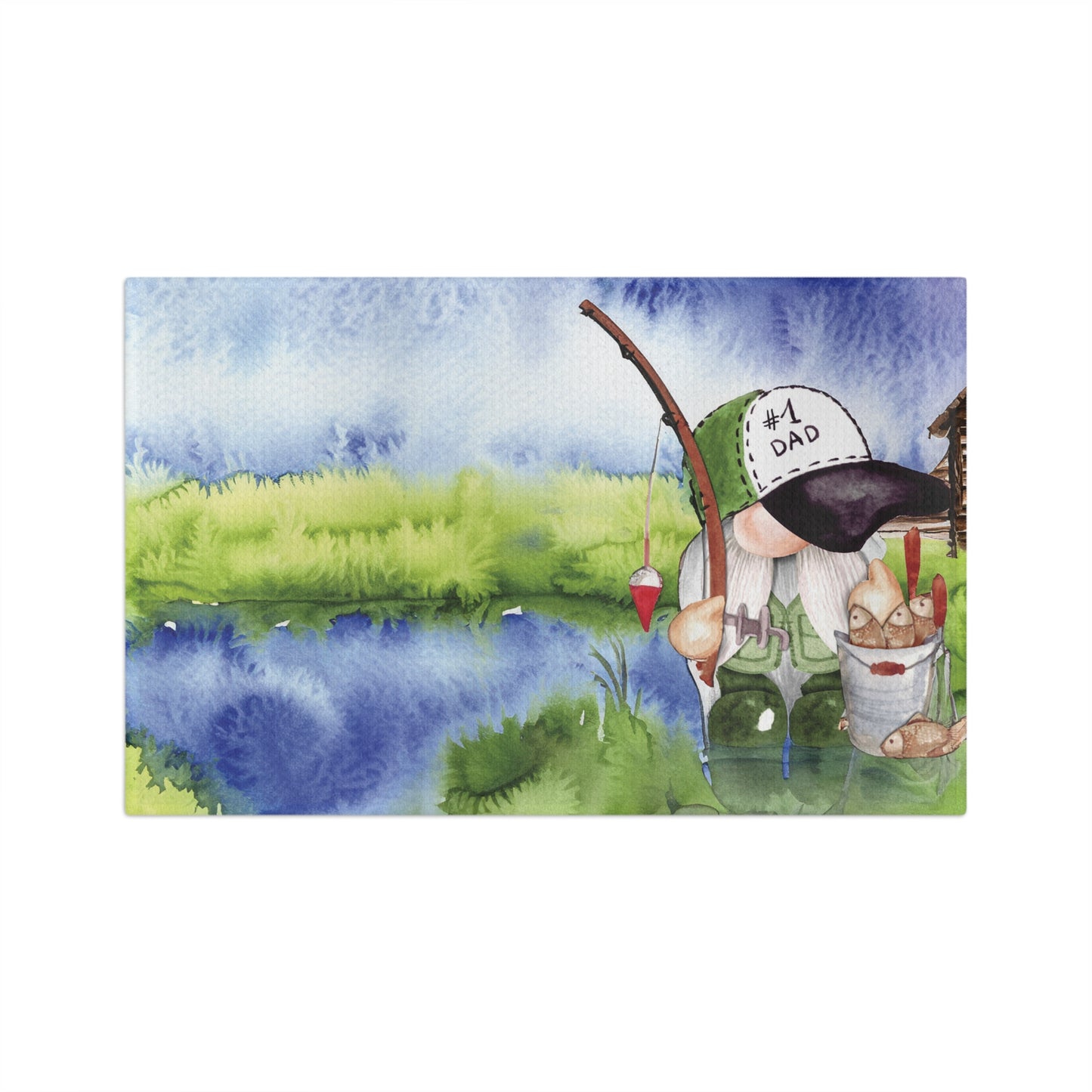 Microfiber Tea Towel Dad Fishing