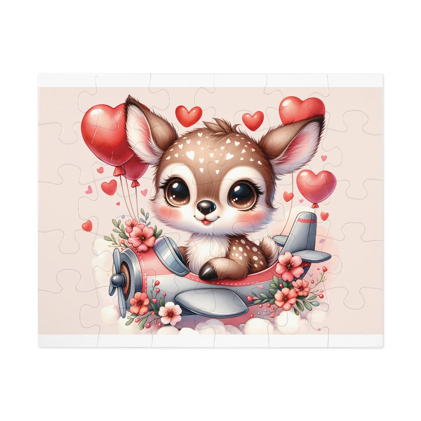 Jigsaw Puzzle, Deer in Plane, Personalised/Non-Personalised (30, 110, 252, 500,1000-Piece)