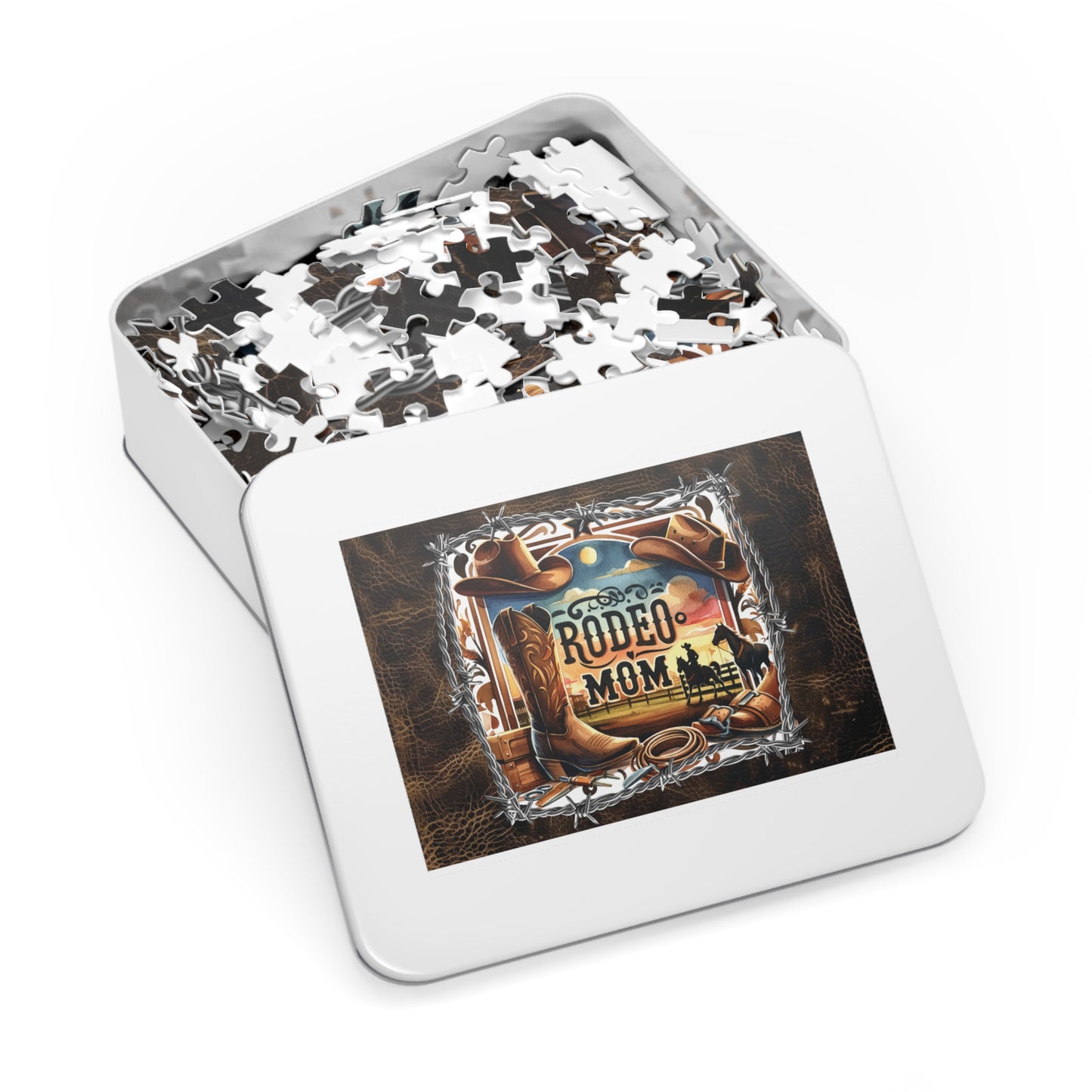 Puzzle, Western, Rodeo Mom, Personalised/Non-Personalised (30, 110, 252, 500,1000-Piece) awd-611