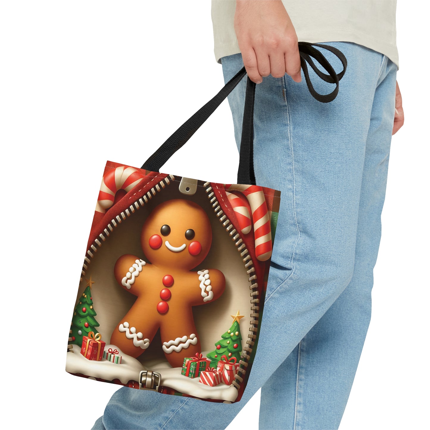 Tote Bag, Christmas, Gingerbread Man