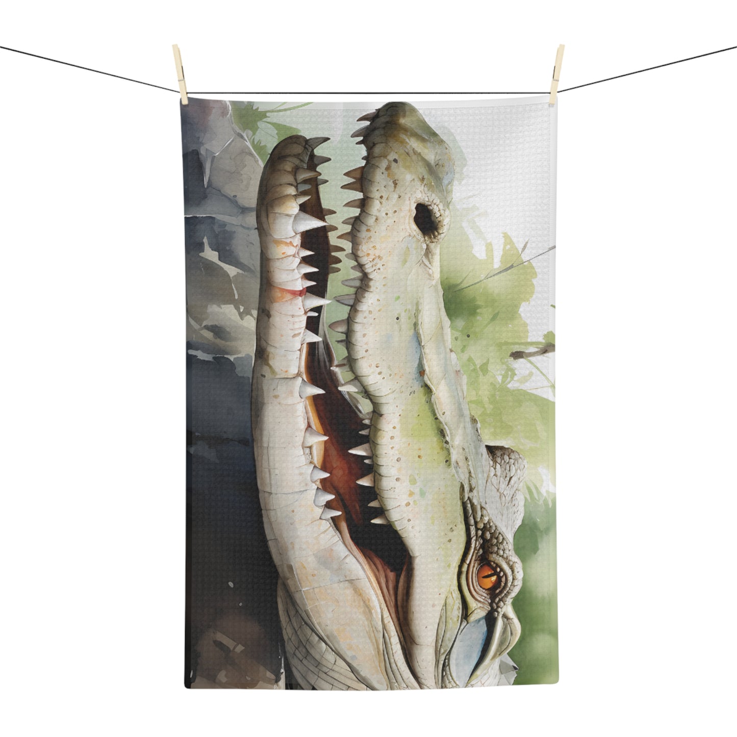 Microfiber Tea Towel, Australian Animals, Crocodile