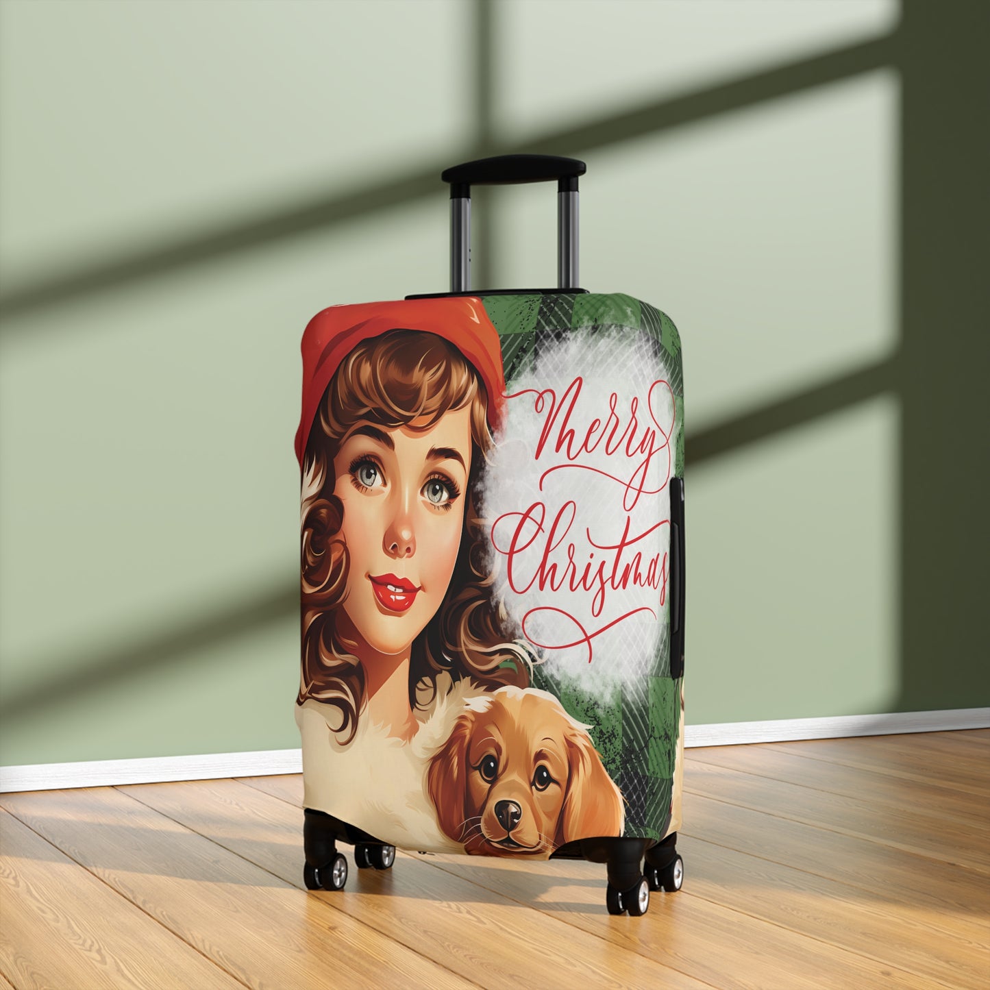 Luggage Cover, Vintage Christmas, awd-734