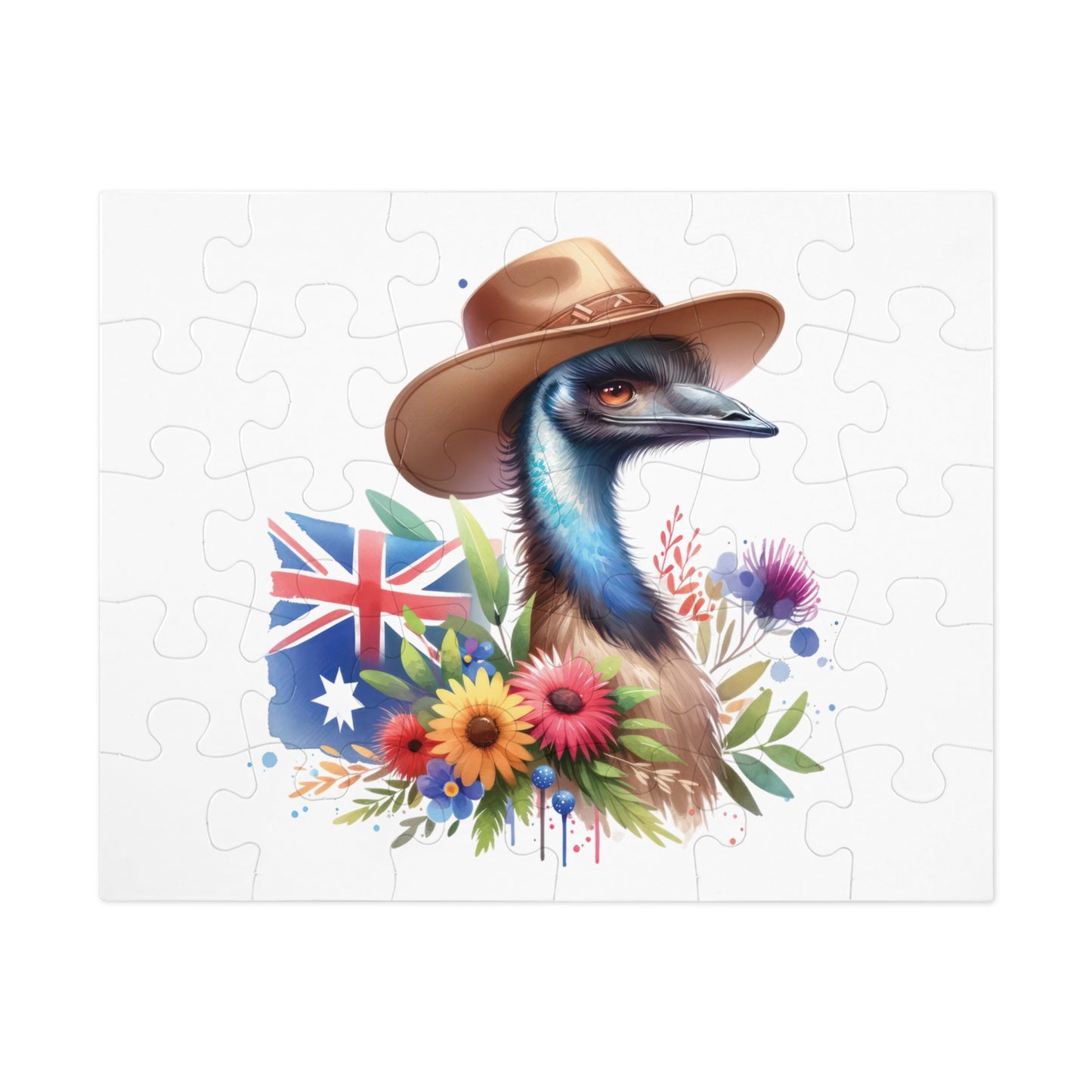 Jigsaw Puzzle in Tin, Australian Animals, Emu, Personalised/Non-Personalised, awd-1321 (30, 110, 252, 500,1000-Piece)