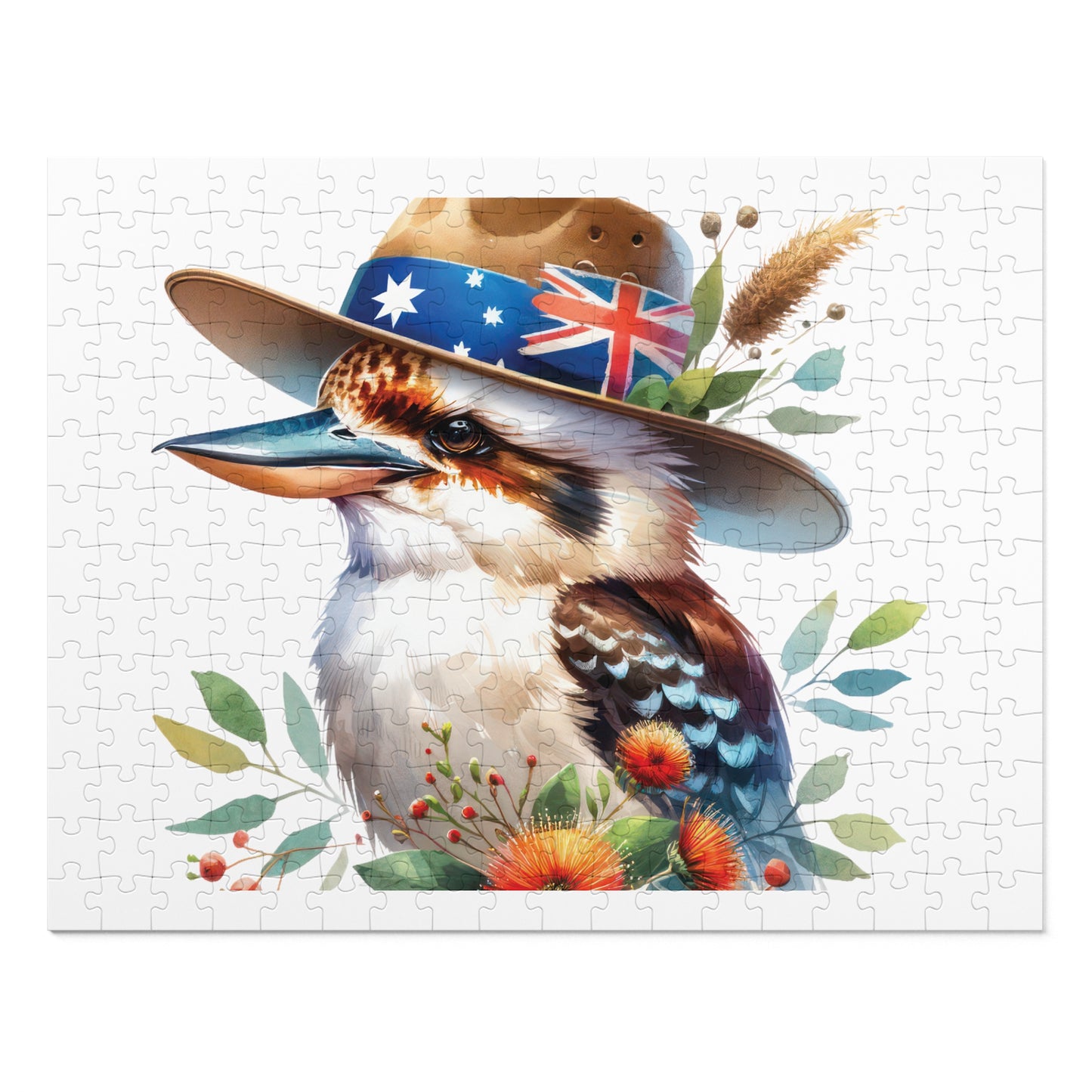 Jigsaw Puzzle in Tin, Australian Animals, Kookaburra, Personalised/Non-Personalised, awd-1337 (30, 110, 252, 500,1000-Piece)