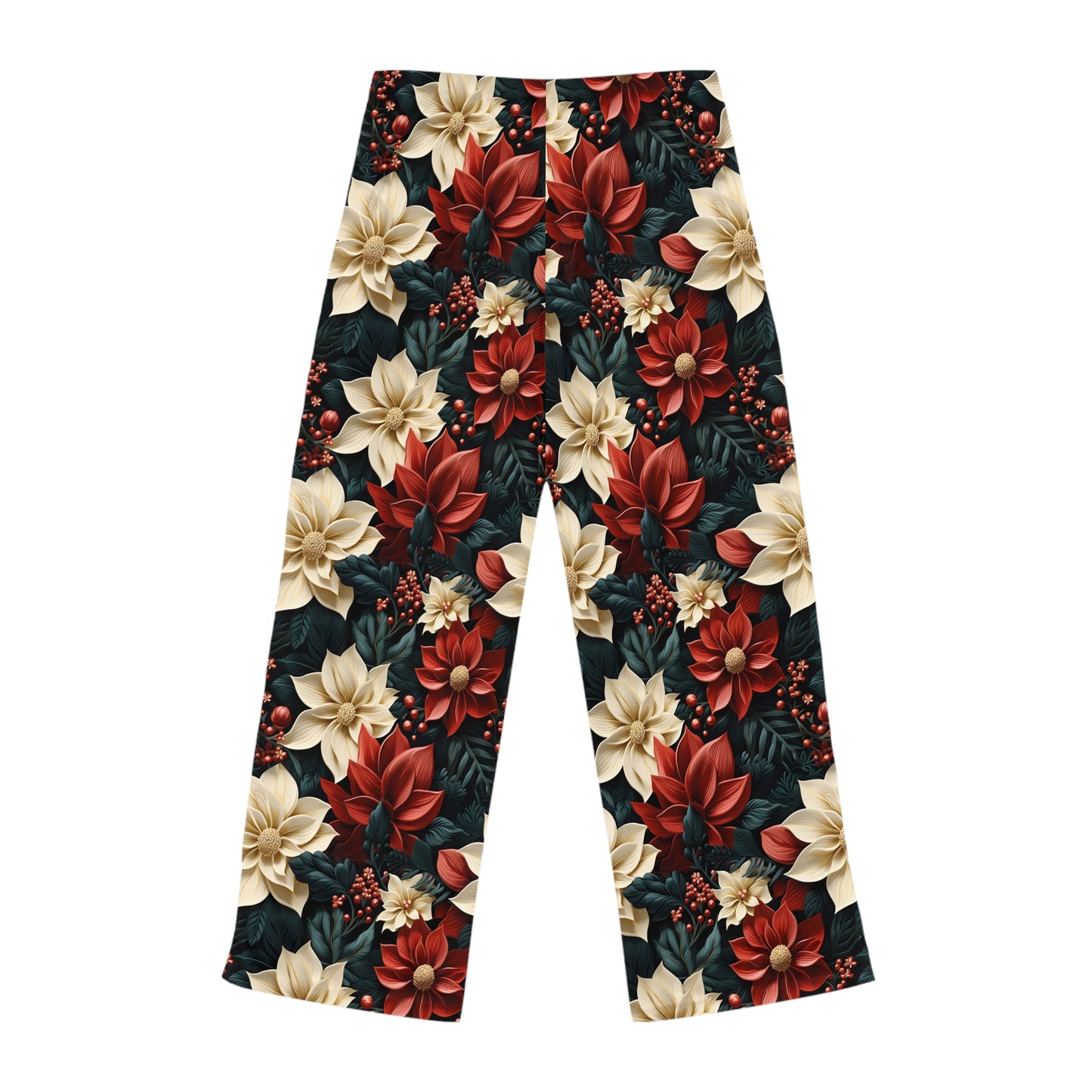 Women's Pyjama Pants, Poinsettia, Sleepwear Bottoms