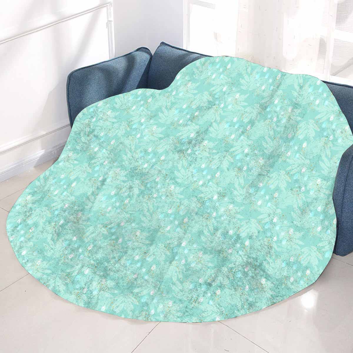 Australian Eucalyptus  Circular Micro Fleece Blanket 60"