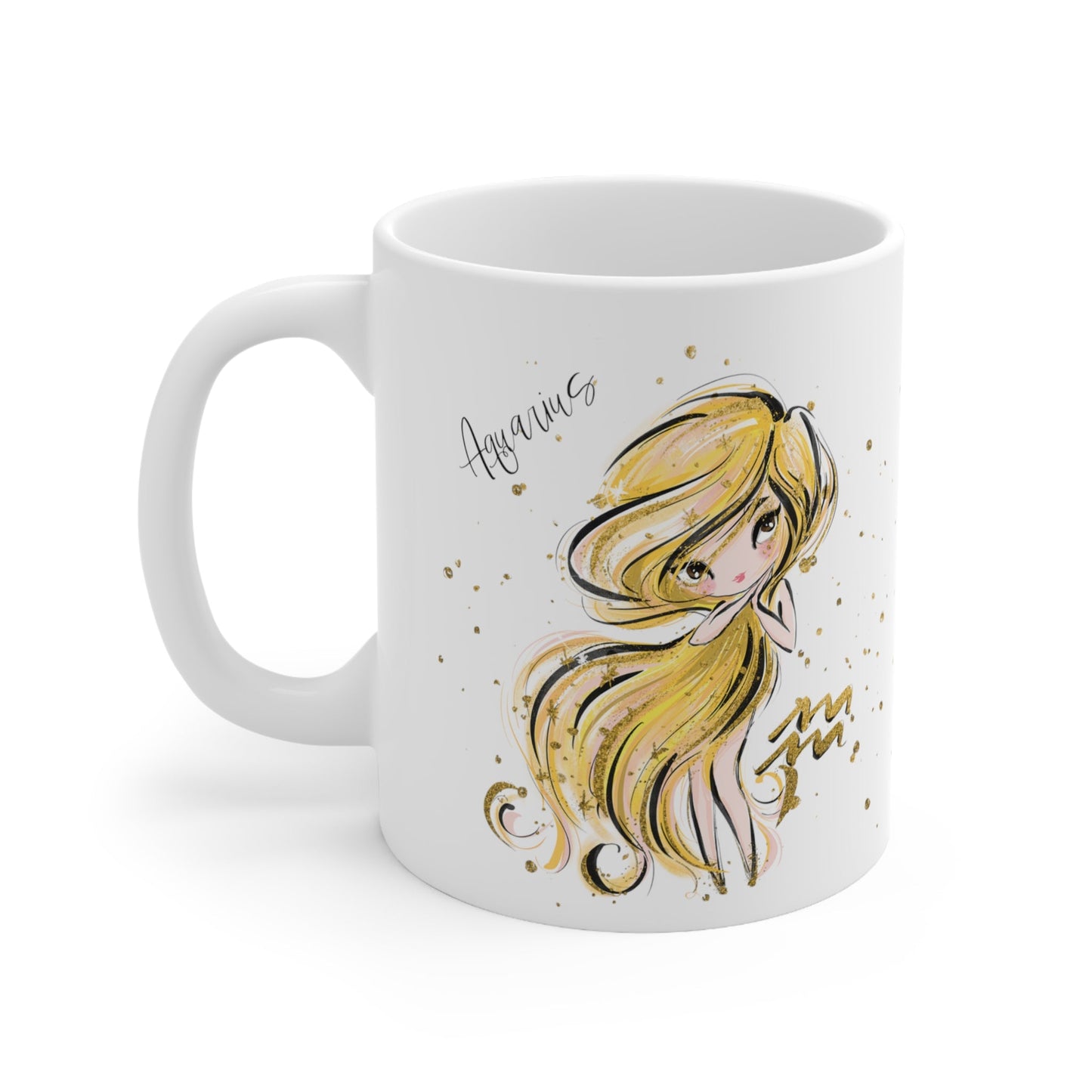 Zodiac Sign, Aquarius, Ceramic Mug 11oz - Personalised/Non Personalised