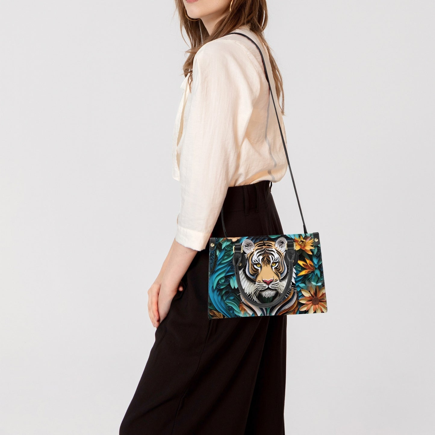 Women's Tote Bag - Long Strap - Tiger