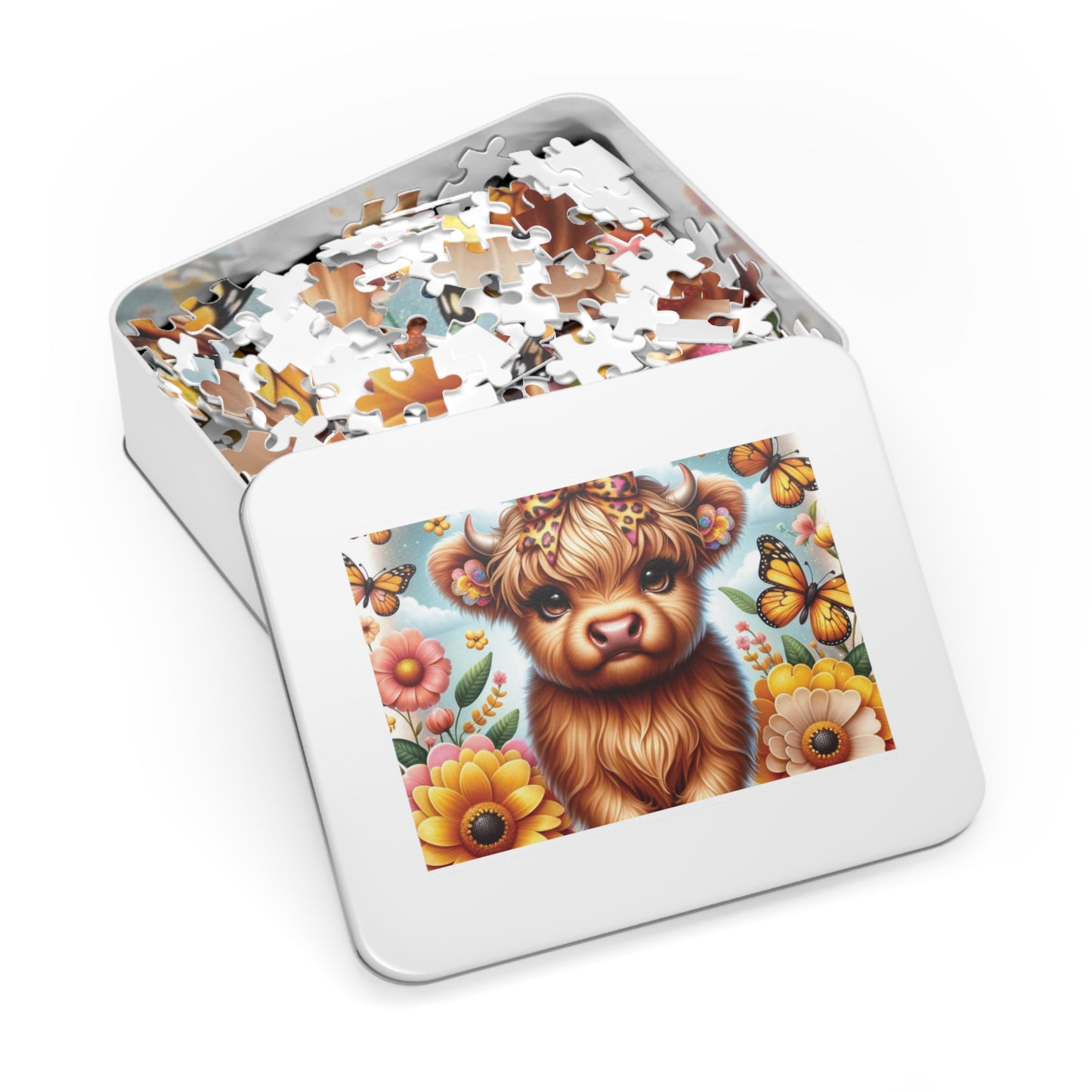 Puzzle, Highland Cow, Personalised/Non-Personalised (30, 110, 252, 500,1000-Piece) awd-658