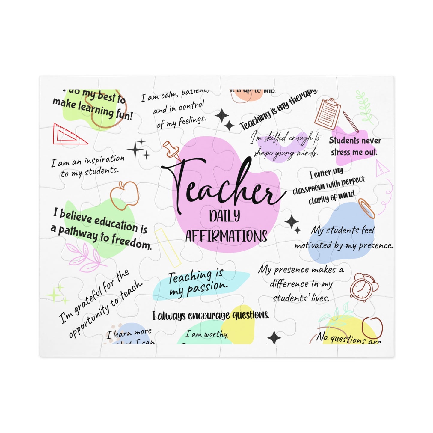 Jigsaw Puzzle in Tin, Affirmations, Teacher, Personalised/Non-Personalised, awd-501