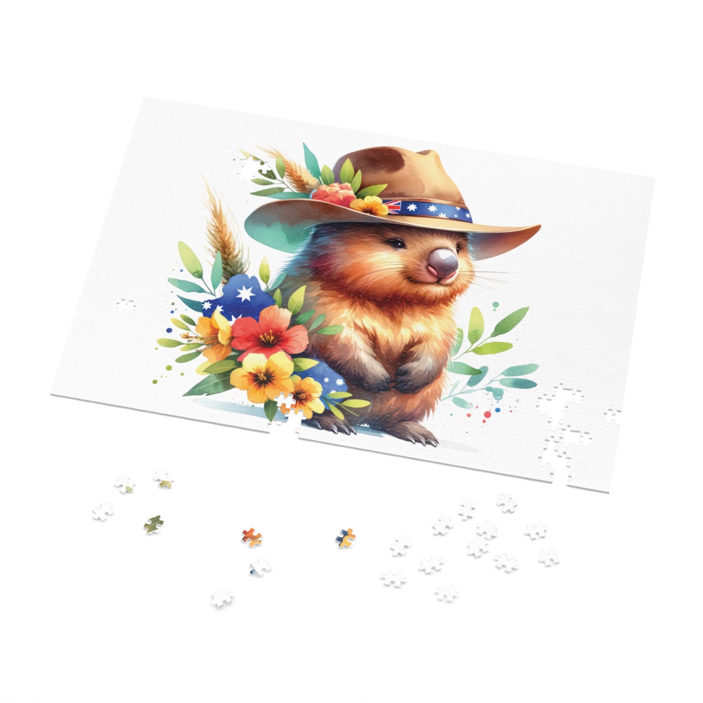 Jigsaw Puzzle in Tin, Australian Animals, Wombat, Personalised/Non-Personalised, awd-1323 (30, 110, 252, 500,1000-Piece)