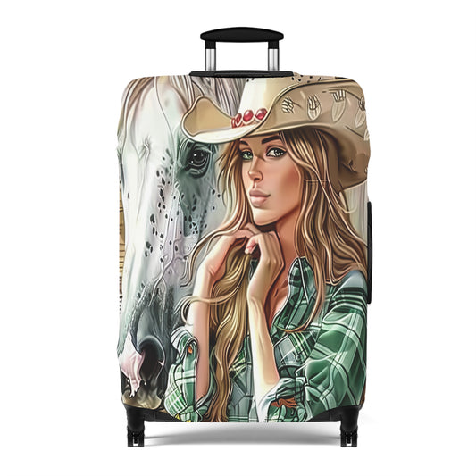 Luggage Cover, Just a Girl who Loves Horses, awd-3099