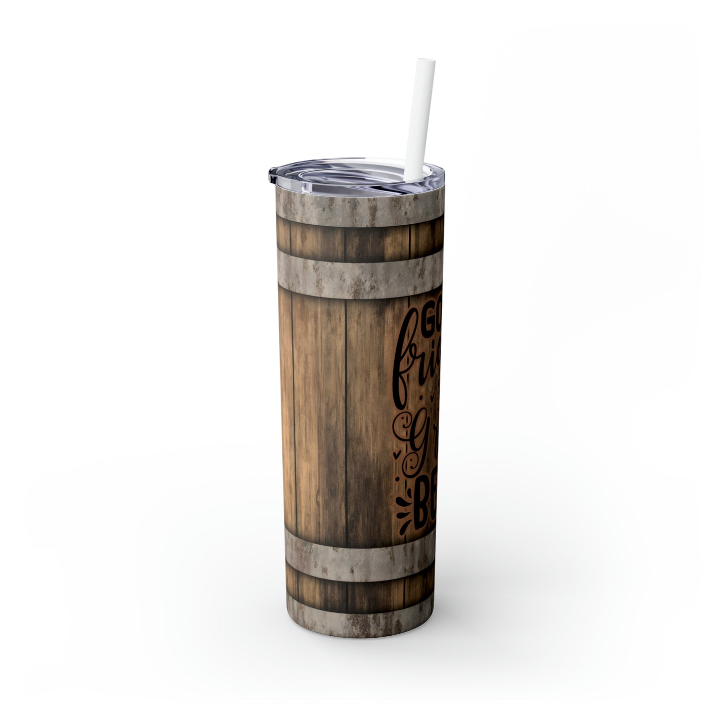 Skinny Tumbler with Straw, 20oz, Dad Quote